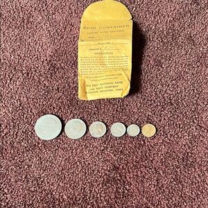 Vintage 1971 Coin Collection with Original Bank Envelope